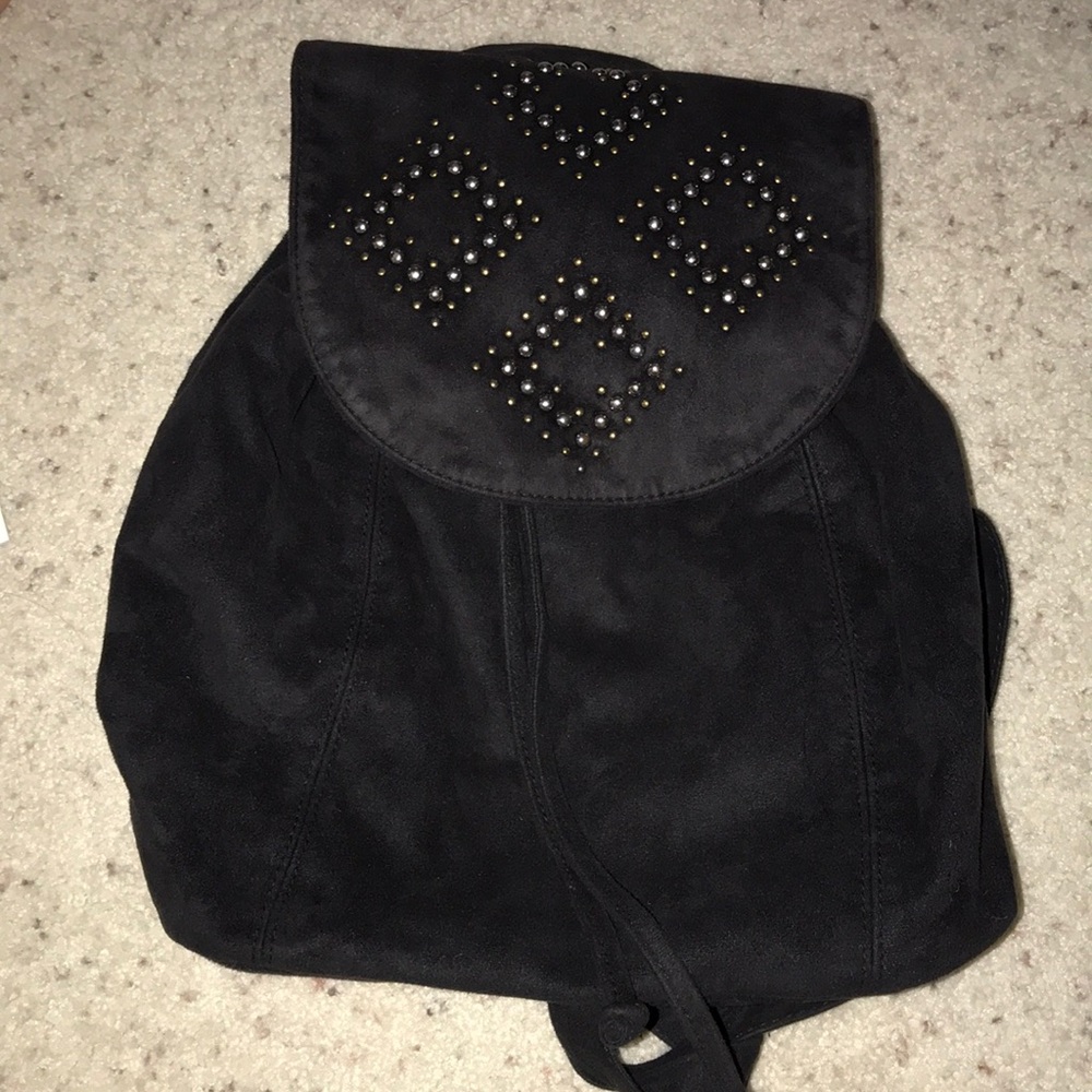 Hollister suede backpack